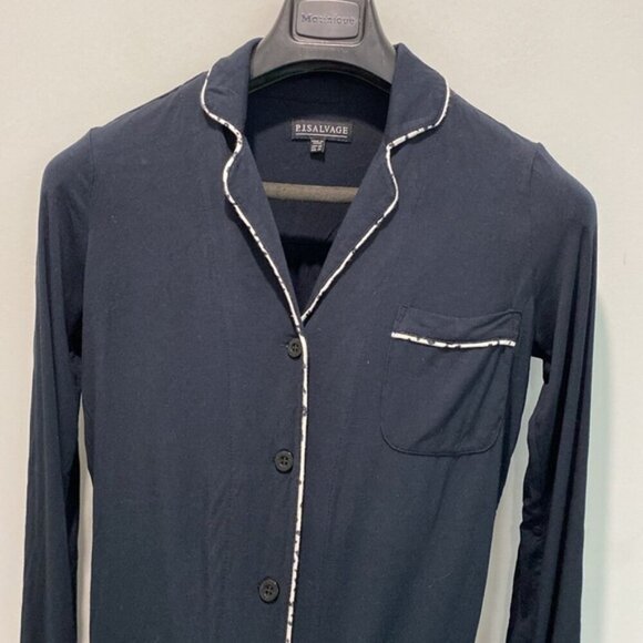 PJ Salvage Black PJ Top - Picture 2 of 12